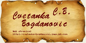 Cvetanka Bogdanović vizit kartica